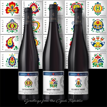 tři lahve moravských vín