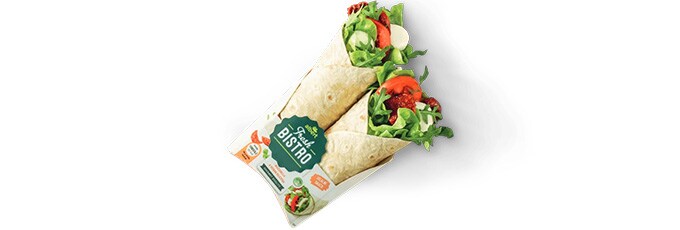 dva wrapy se salátem a rajčaty