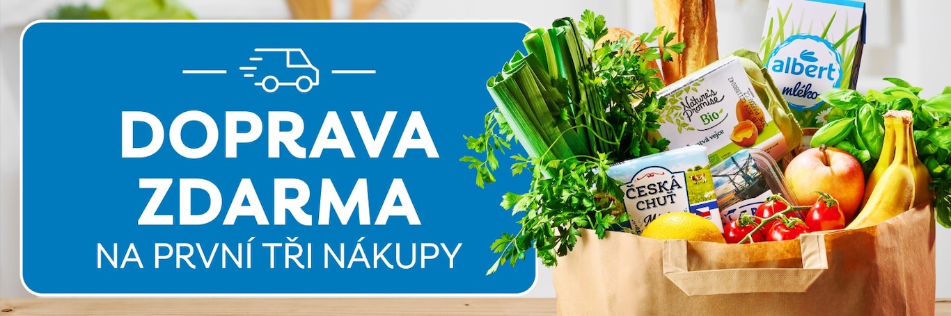 Doprava zdarma na první tři nákupy