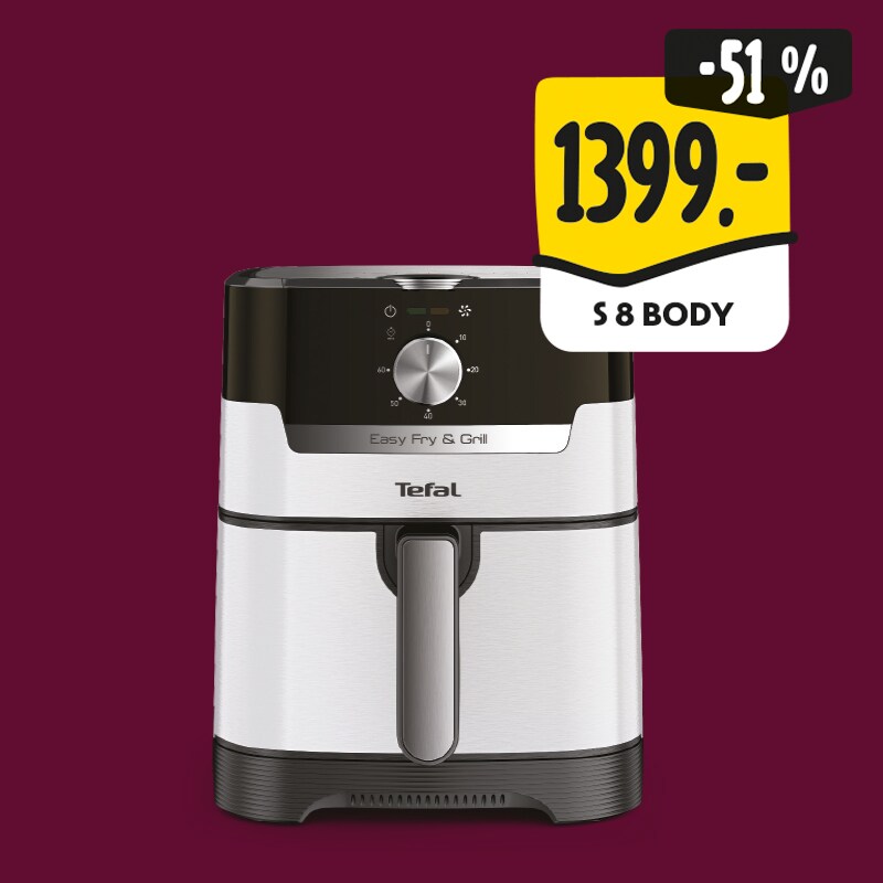 Tefal Easy Fry & Grill 2v1 EY501A10 horkovzdušná fritéza s funkcí