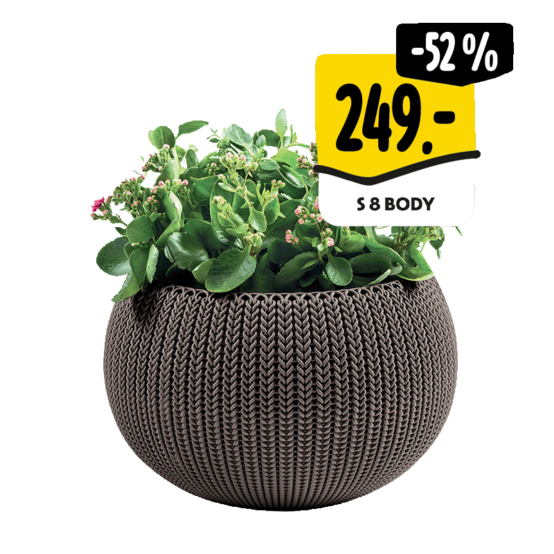 Květináč COZY M hnědý