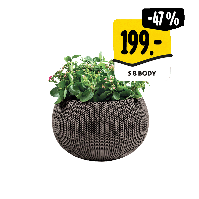 Květináč COZY S hnědý